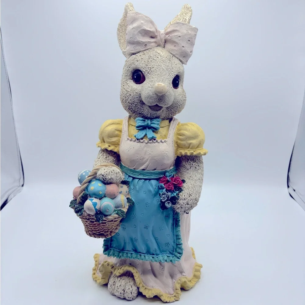 Charming Bunny Figurine with Basket